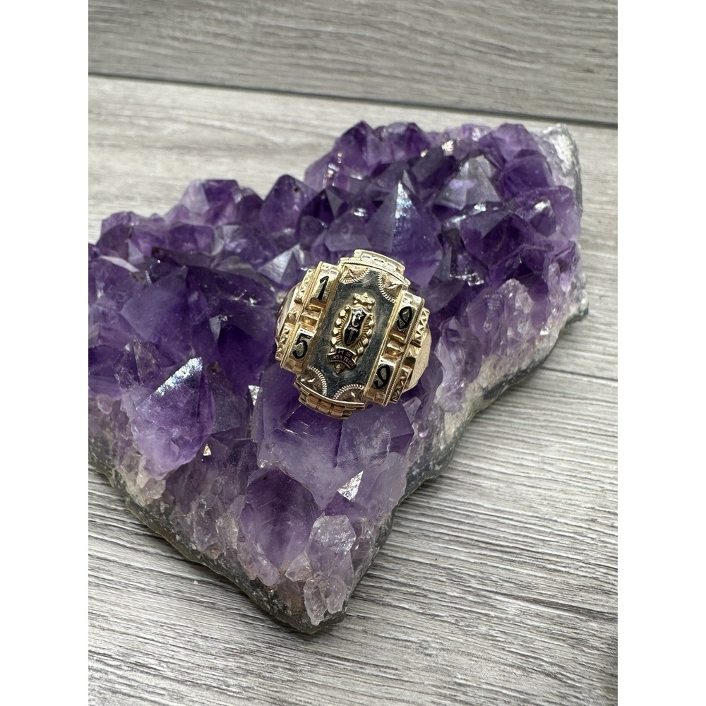 Vintage 1959 Jostens 10 K Gold Class Ring 11.1G
